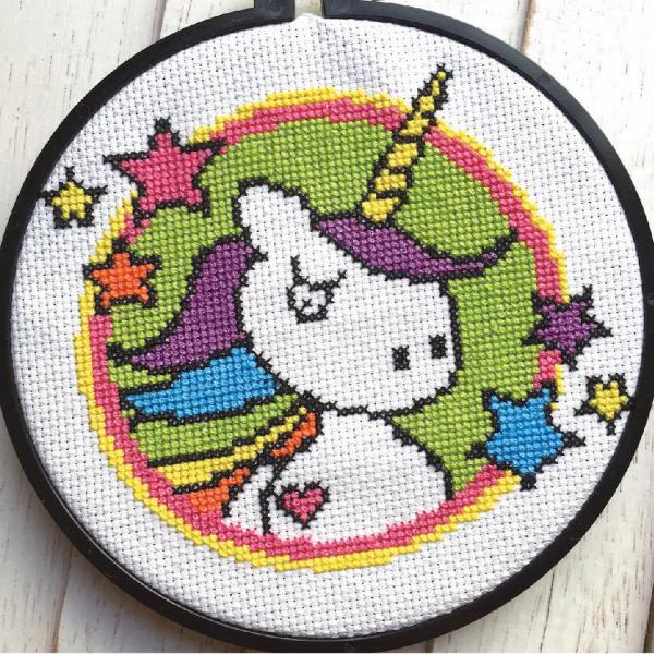 Badass Unicorn Counted Cross Stitch DIY KIT picture