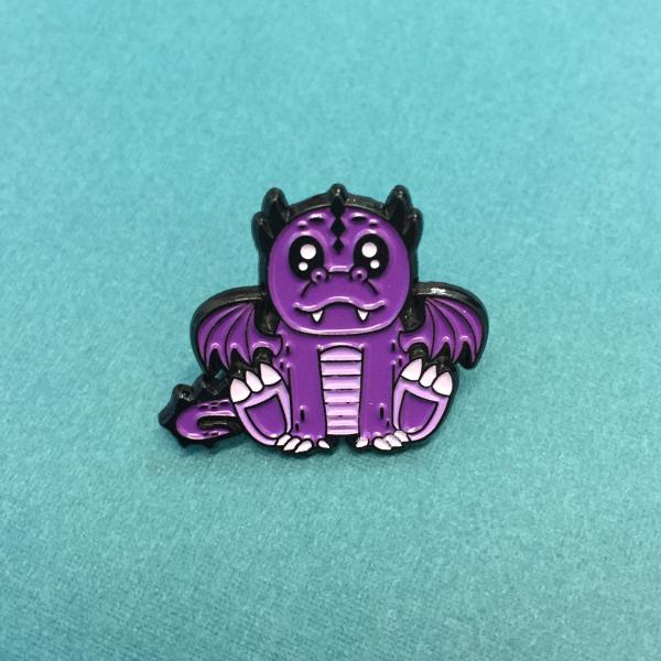 Purple Dragon Soft Enamel Pin 1" picture