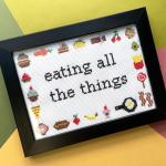 Eating All The Things Counted Cross Stitch Kit