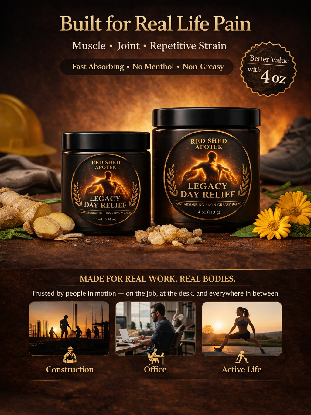 Red Shed Apotek Day Relief Balm - 2 oz picture