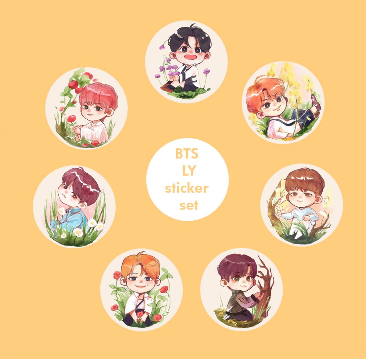 7 Bts Sticker BTS sticker sets - Eventeny