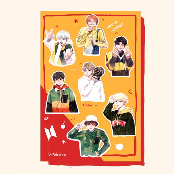 BTS Sticker sheet picture