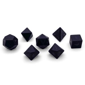 Black Obsidian Raised Font RPG Gemstone Set picture