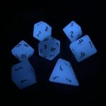 Blue Glow Stone RPG Set Gemstone Dice
