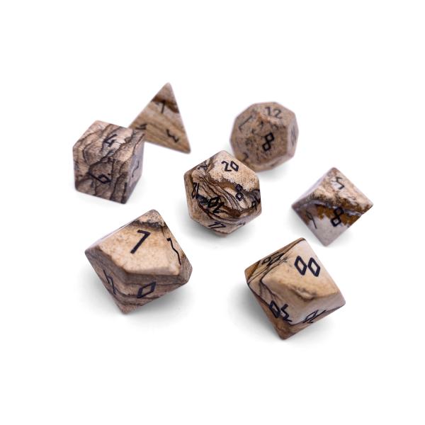 Picture Jasper RPG Set Gemstone Dice picture