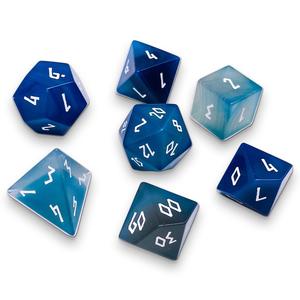 Blue Striped Agate RPG Gemstone Set