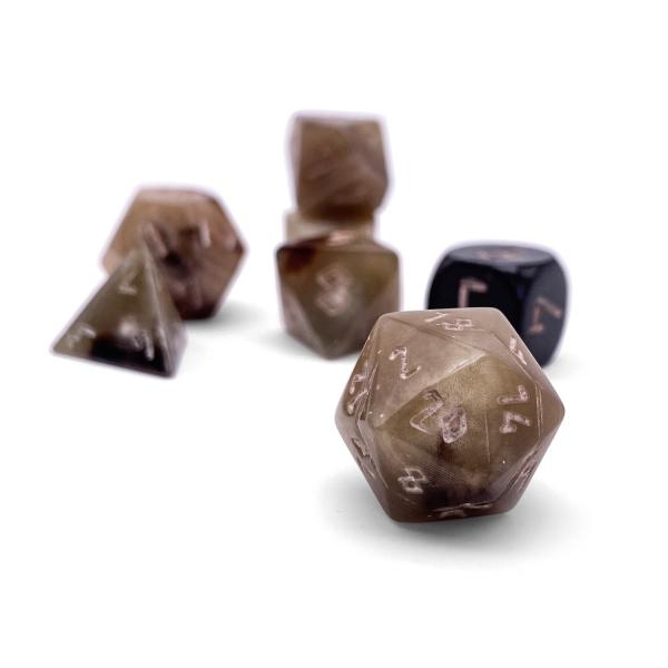 Yak Horn RPG Set Bone Dice picture