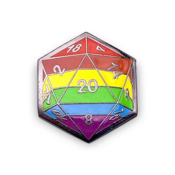 Enamel Pride D20 Pins