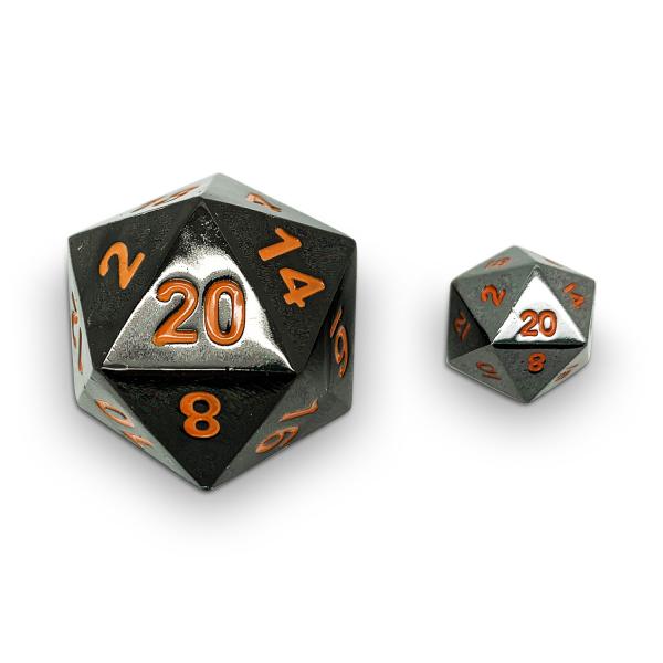 Black Lava 45mm Boulder Metal Dice