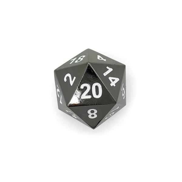 Drow Black 45mm Boulder Metal Dice picture