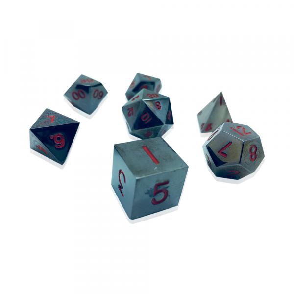 Nightmare Black RPG Set Metal Dice picture