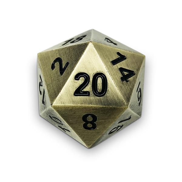 Bronze Dragon Scale 45mm Boulder Metal Dice picture