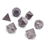 Stainless Steel RPG Set True Metal Dice