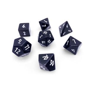 Black Obsidian RPG Set Gemstone Dice picture