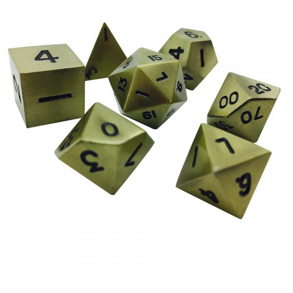 Bronze Dragon Scale RPG Set Metal Dice