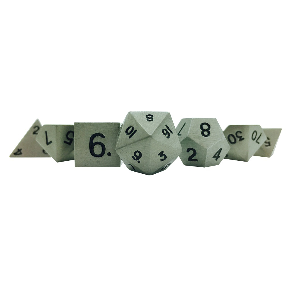 Aged Mithiral RPG Set Metal Dice picture