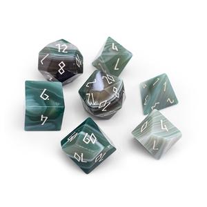Green Striped Agate RPG Gemstone Set picture