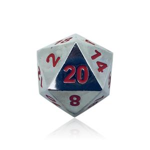 Lycanthrope Silver 45mm Boulder Metal Dice picture