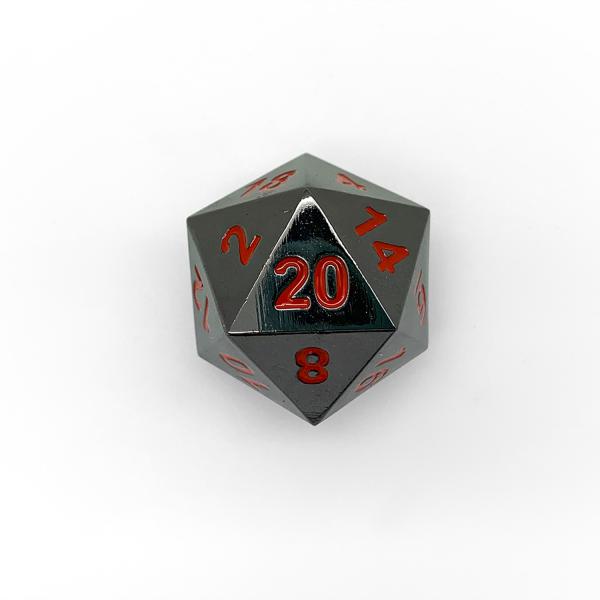 Nightmare Black 45mm Boulder Metal Dice