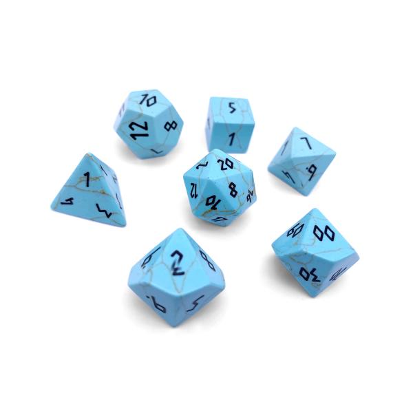 Turquoise RPG Set Gemstone Dice