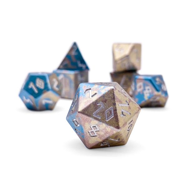 Cotton Candy RPG Set Aluminum Dice picture