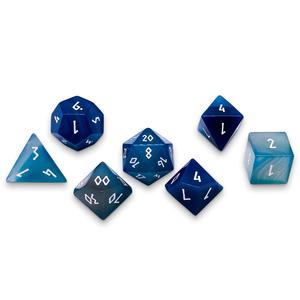 Blue Striped Agate RPG Gemstone Set picture