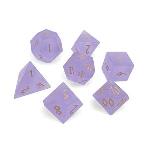 Frosted Amethyst Gold Font RPG Glass Set