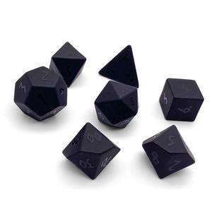 Black Obsidian Raised Font RPG Gemstone Set picture