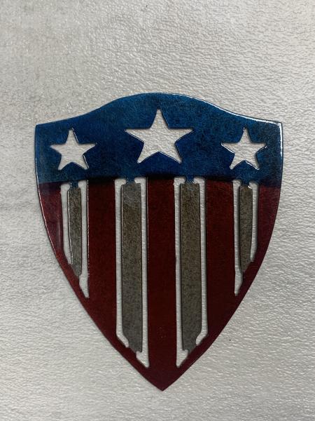 Captain America WWII Shield Metal Art, Small