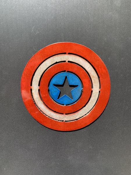 Captain America Round Shield Metal Art, Small