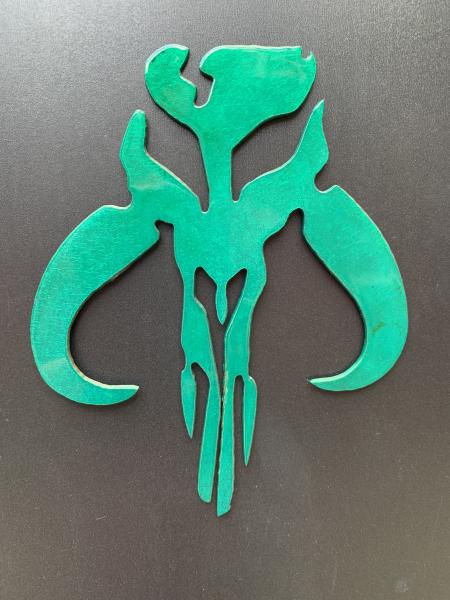 Star Wars Mandalorian Crest Metal Art, Small Green picture