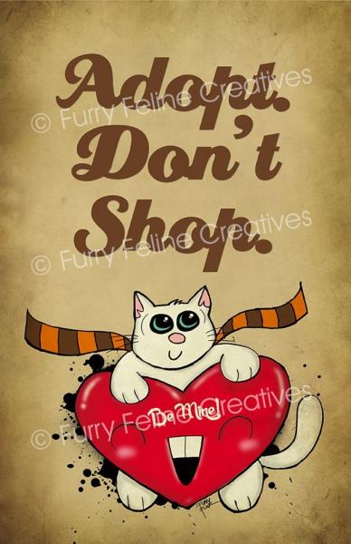 11x17 Adopt Don't Shop Print picture