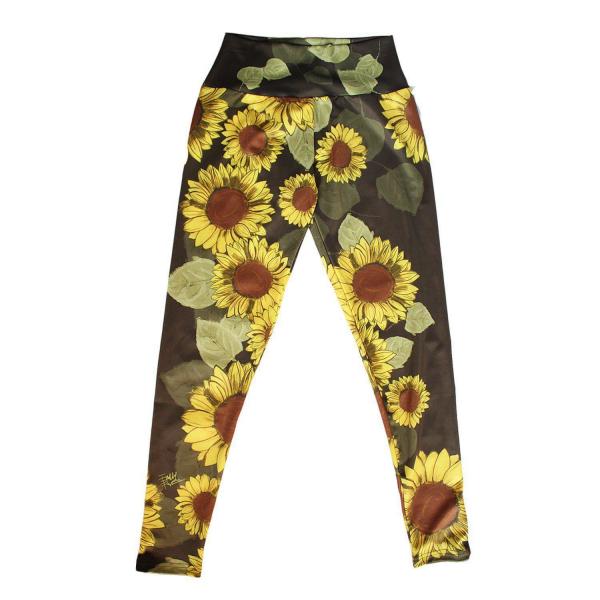 Sunflower Doodle Yoga Leggings