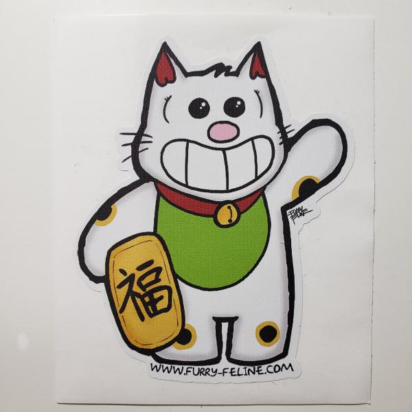 Purridge Maneki Neko Reusable Sticker
