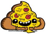 Deep Poop Pizza Reusable Sticker