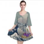 Hi Wave Velour Kimono Dress