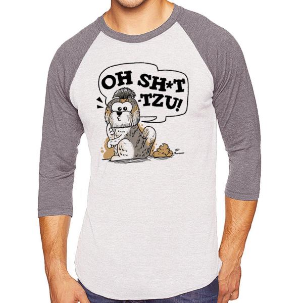 Oh Sh*t - Tzu! Unisex Raglan Tee