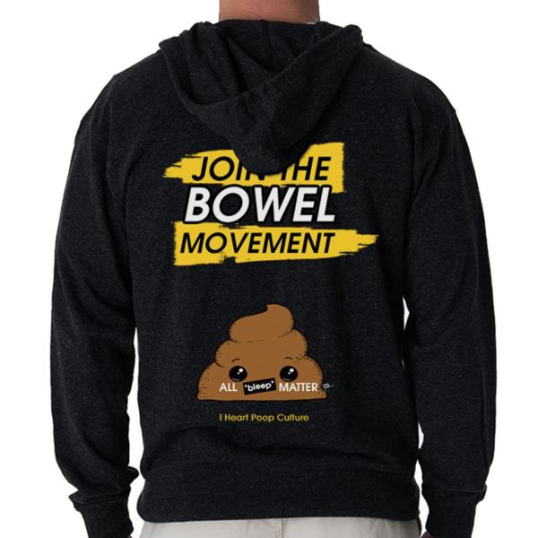 Join The Bowel Movement French Terry Unisex Black Hoodie