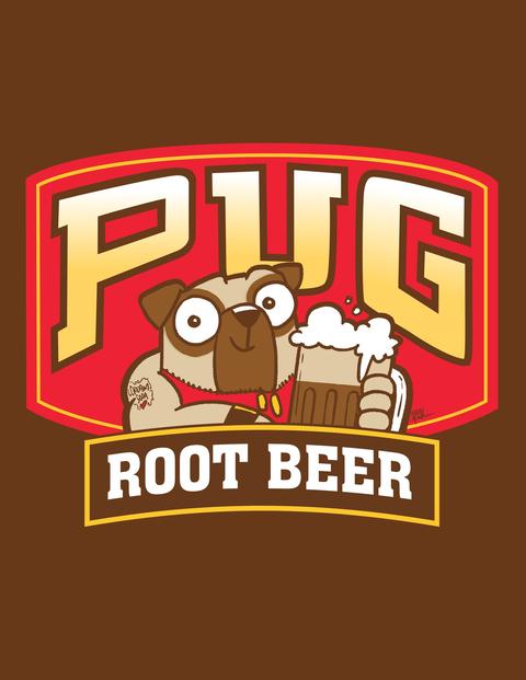 PUG ROOT BEER UNISEX TEE picture