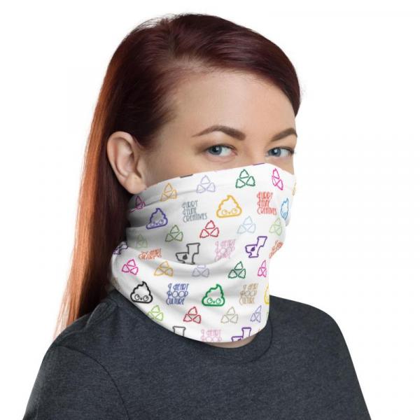 Poopie Loo White Face Mask / Neck Gaiter picture