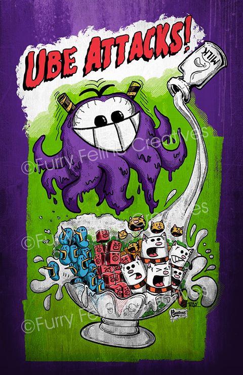 11x17 Ube Attacks Print picture