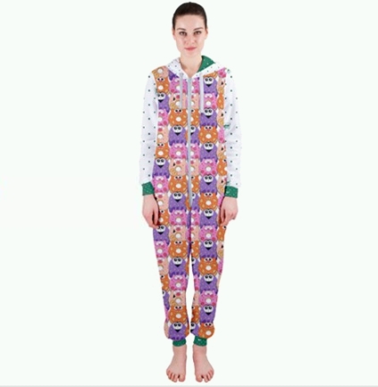 Go Kray Kray Over Doughnuts Womens Hooded Jumpsuit picture