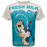 All-Over Print Fresh Milk Cotton Tee