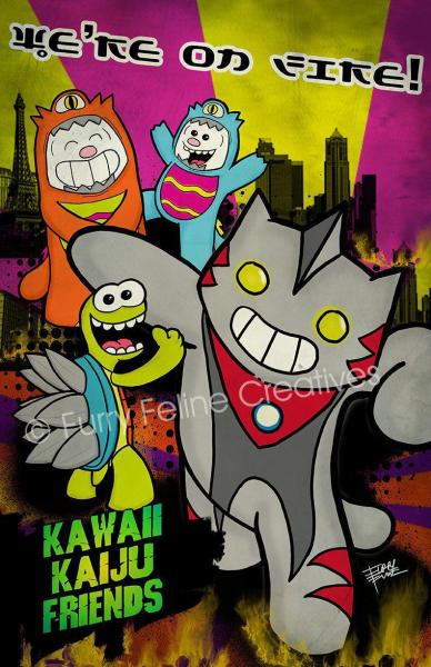 11x17 Kawaii Kaiju Print picture