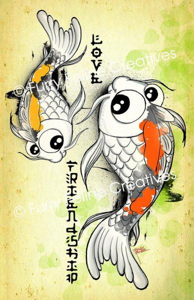 11x17 Koi Love & Friendship Print picture