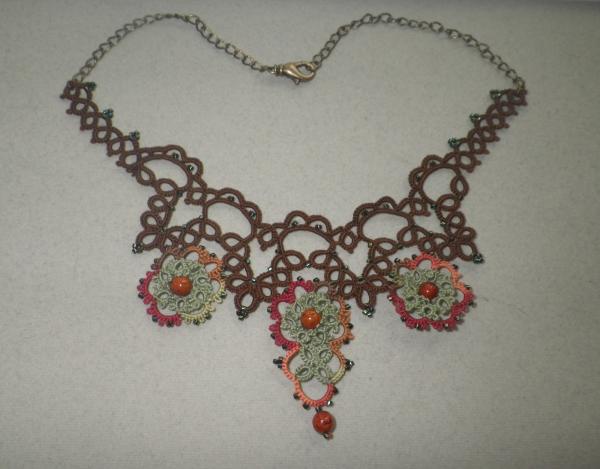 Fall color Victorian necklace/earring set