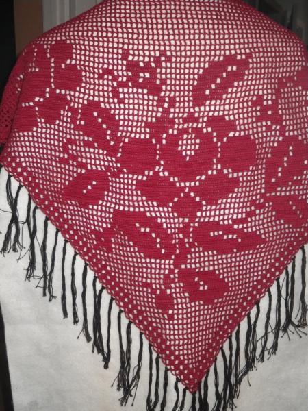 Rose Shawl - filet crochet picture