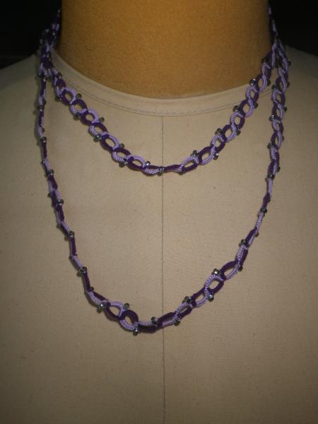 Purple and Lavender Opera length necklace picture