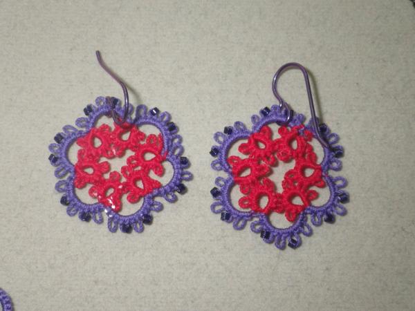 Purple and red Victorian necklace/earring set picture