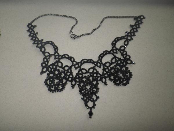 Black Victorian necklace/earring set picture